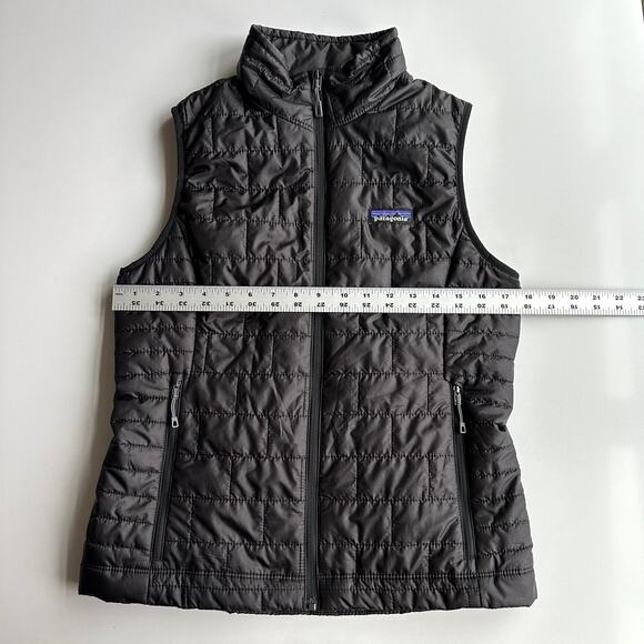 Patagonia 84247 Nano Puff Full Zip Quilted Primaloft Black Puffer Vest women S - Picture 5 of 9